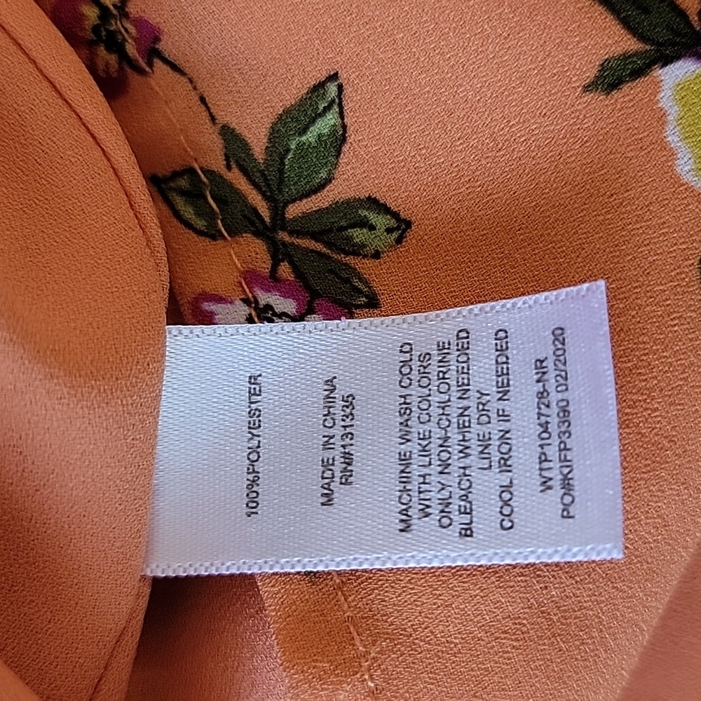 Socialite Womens V-neck Scalloped Floral Print Lightweight Camisole/Top Size XL - Picture 11 of 11